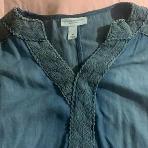 Liz Lange maternity soft denim dress, medium size with tag.